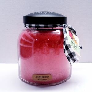 CRANBERRY VANILLA  -A Cheerful Giver- Papa Jar Scented Candle, 34 oz